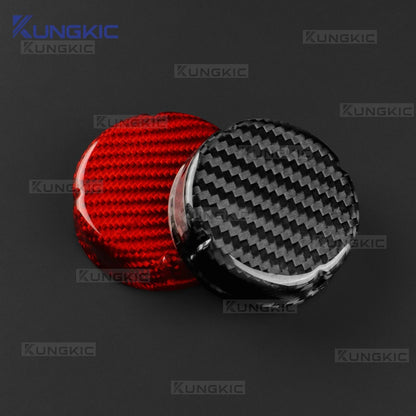 For Fiat 500 500C 2008 2009-2024 Abarth 595 595C 695 695C 2012-2024 Hard Dry Carbon Fiber Car Brake Fluid Tank Reservoir Cap - detail view 4
