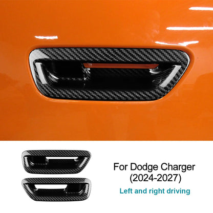 StickerSticker For Dodge Charger 2024 2025 2026 2027 Real Hard Dry Carbon Fiber Car Door Handle Cover Trim Exterior Decoration