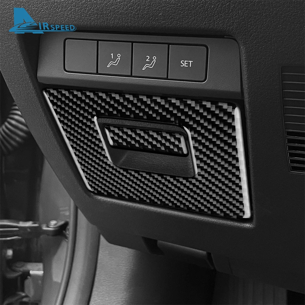 Real Soft Carbon Fiber Sticker For Mazda 3 BP Axela CX30 CX-30 2019 2020 2021 2022 2023 2024 2025 LHD Car Driver's Storage Box