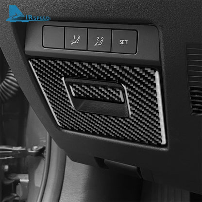 Real Soft Carbon Fiber Sticker For Mazda 3 BP Axela CX30 CX-30 2019 2020 2021 2022 2023 2024 2025 LHD Car Driver's Storage Box