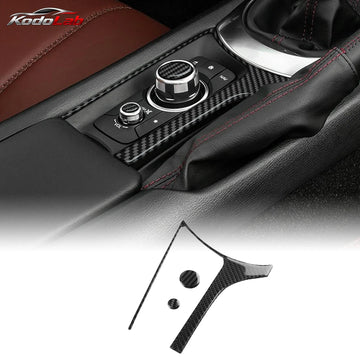 For Mazda MX-5 Roadster Fiat 2016-2025 Car Accessories Interior Black Plastic Multimedia Surrounding Panel Cover Trim Sticker