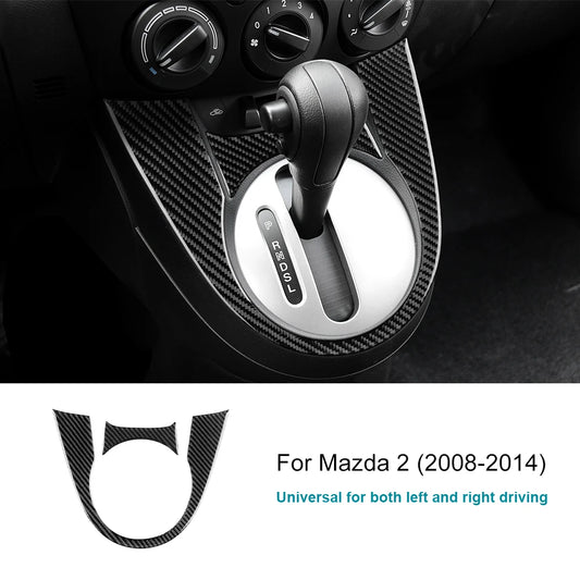 Carbon Fiber For Mazda 2 2008-2014 Outer Gear Shift Frame Trim Anti Scratch Sport Interior Decor Modification Car Accessories