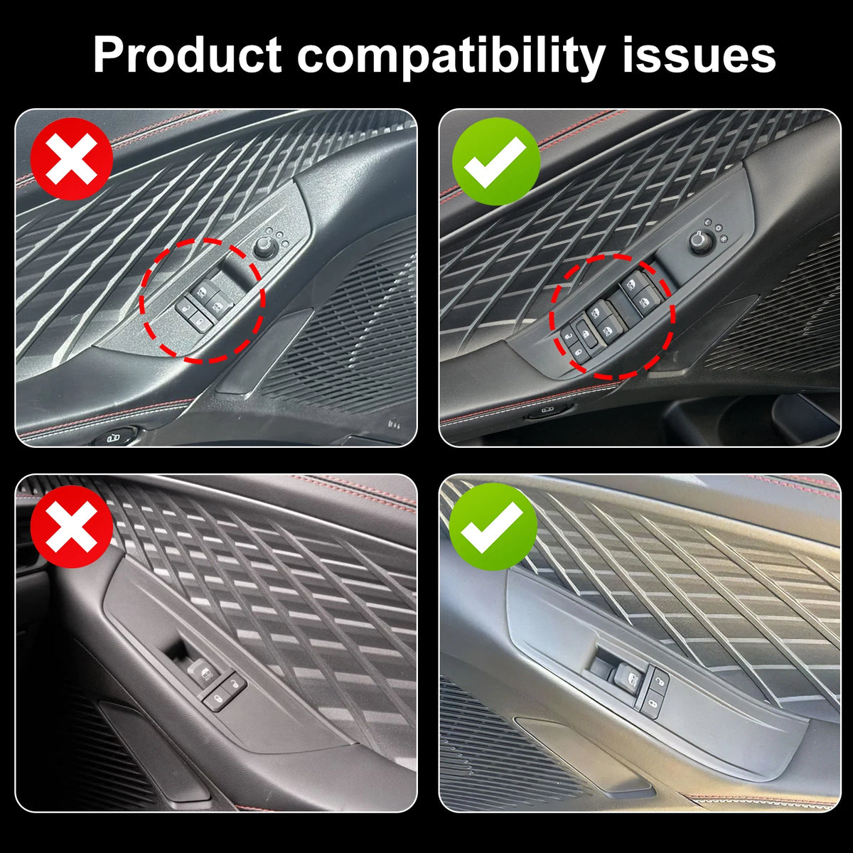 Trim For Dodge Charger 2024 2025 2026 2027 Car Front Door Window Switch Panel LHD Real Hard Dry Carbon Fiber Sticker Accessories