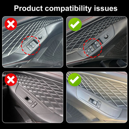 Trim For Dodge Charger 2024 2025 2026 2027 Car Front Door Window Switch Panel LHD Real Hard Dry Carbon Fiber Sticker Accessories