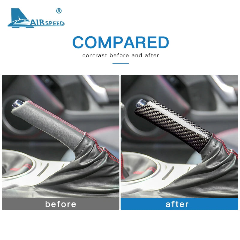 Real Hard Carbon Fiber Sticker for Subaru BRZ Toyota GT86 ZN6 ZC6 2013-2019 2020 Car Replace Handbrake Grip Hand Brake Cover