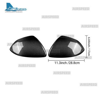 Real Dry Hard Carbon Fiber Cover For Dodge Charger 2024 2025 2026 2027 Sticker Rearview Mirror LHD RHD Car Exterior Accessories