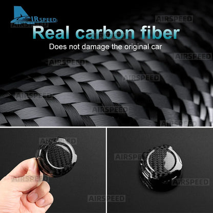 For Abarth 595 595C 695 695C /Fiat 500 500C 2016-2024 Real Dry Hard Carbon Fiber LHD RHD Car Coolant Cap Trim Cover Accessories - detail view 6