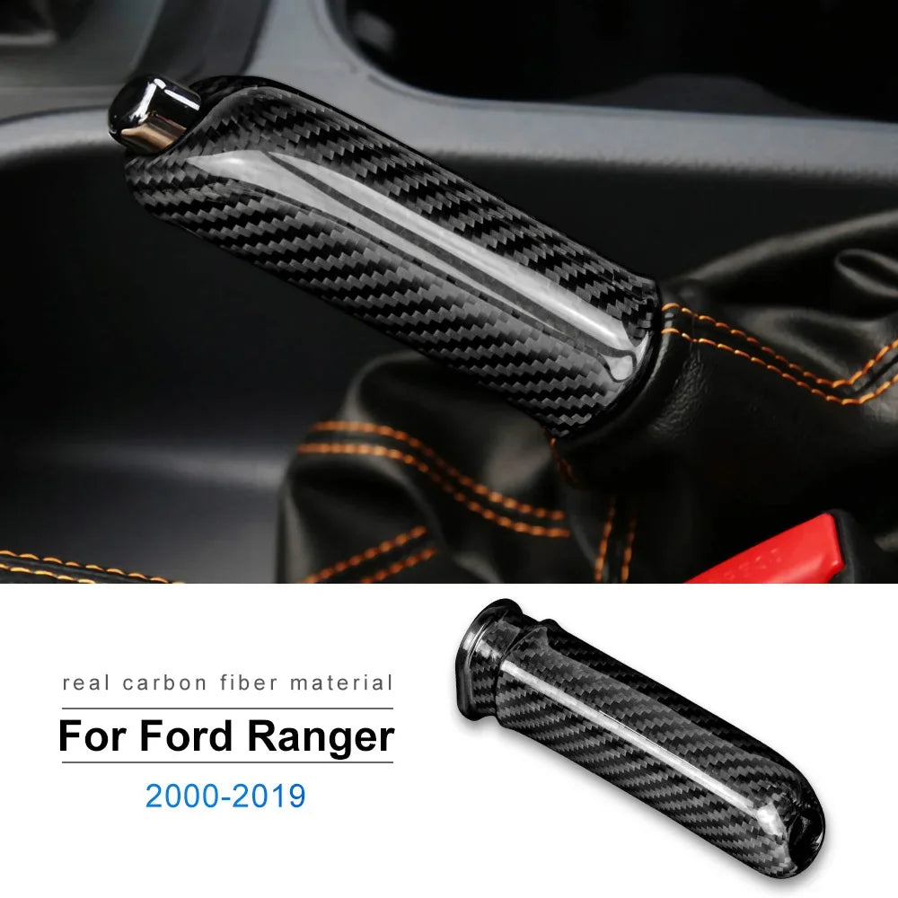 Hard Dry Carbon Fiber For Ford Ranger 2000 2001-2011 2012 2013 2014 2015 2016 2017 2018 2019 Car Replace Handbrake Grips Cover - detail view 7