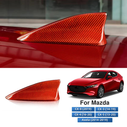 Hard carbon fiber Roof Shark Fin Antenna Cover Aerials Trim For Mazda 3 Axela 2014 2015-2019 Car Exterior Decoration Accessories - detail view 7