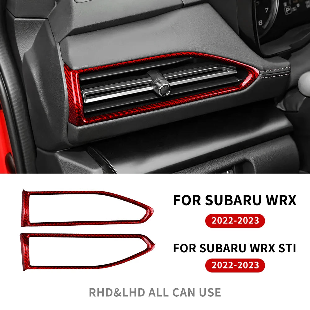 Real Hard Carbon Fiber Sticker For Subaru WRX/ WRX STI 2022 2023 2024 Car Central Control Side Air Outlet Dry Carbon Accessories