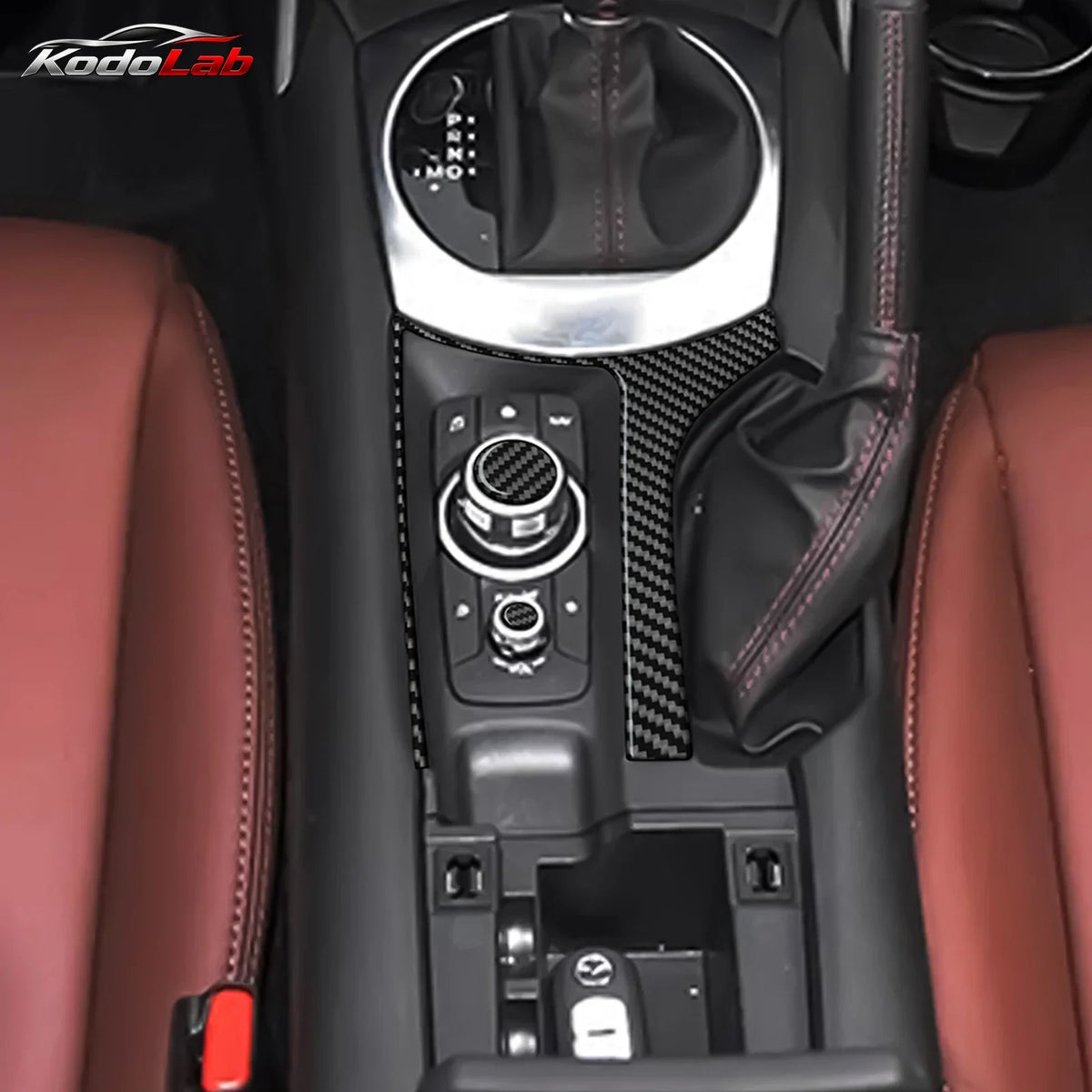 For Mazda MX-5 Roadster Fiat 2016-2025 Car Accessories Interior Black Plastic Multimedia Surrounding Panel Cover Trim Sticker