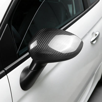 Replacement Rear View Mirror Cover For Fiat 500 2008-2024/Abarth 595 695 595C 695C 2012-2024 Car Real Hard Dry Carbon Fiber