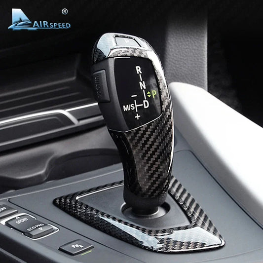 Real Carbon Fiber for BMW F30 F10 F15 F07 F20 F21 F22 F32 F34 F35 5GT Car Gear Shift Panel Frame Gear Knob Cover Head Trim