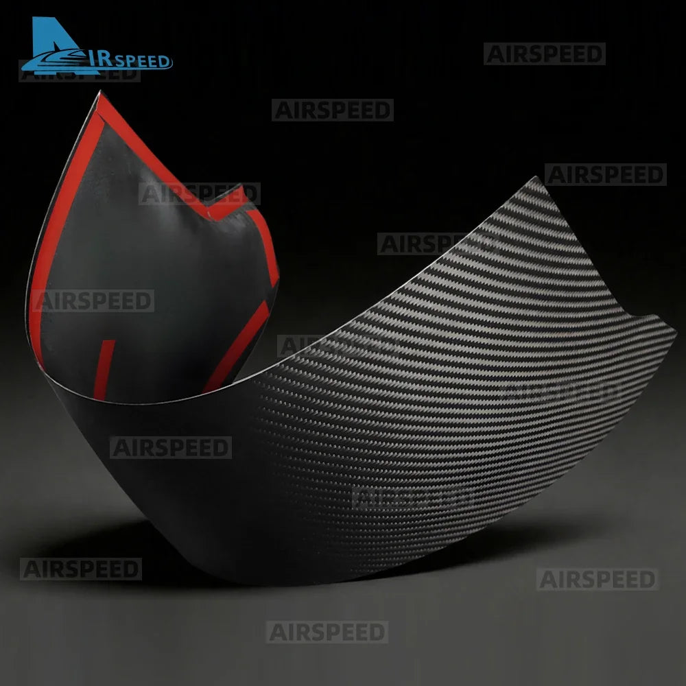 Real Carbon Fiber Car Gear Shift Panel Anti-Kick For Abarth 595 695 595C 695C/Fiat 500 2016 2017 2018 2019 2020-2024 3K Cloth - detail view 6