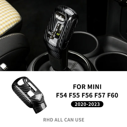 For BMW Mini Cooper F54 F55 F56 F57 F60 2020-2023 Countryman Real Carbon Fiber Car Gear Shift Knob Cover Sticker Interior Trim - detail view 8