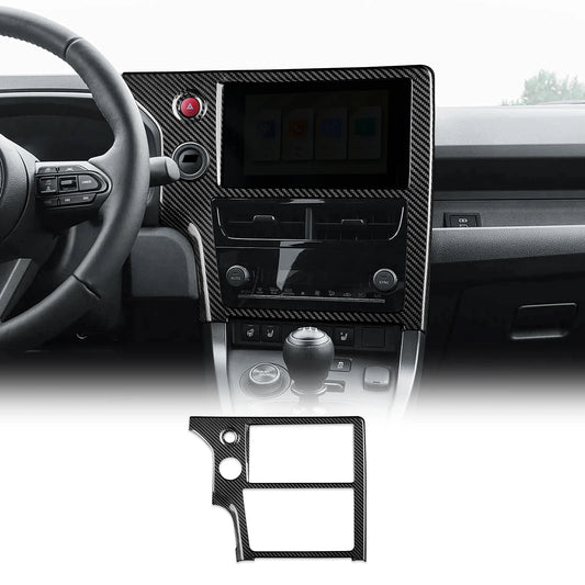 For 2025 2026 Toyota GR Yaris Hard Dry Carbon Fiber Center Console Navigation Screen Frame LHD Car Interior Trim Sticker - product view
