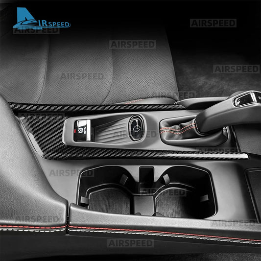 Real Hard Dry Carbon Fiber Sticker For Dodge Charger 2024 2025 2026 2027 Gear Shift Panel Frame Cover LHD Car Accessories
