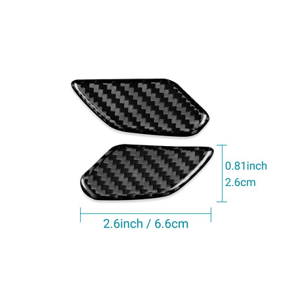 Real  Hard Dry Black Carbon Fiber Steering Wheel Sticker Hyundai i20 N/i30 N/Elantra N/Avante N 2021 2022 2023 2024 2025 2026