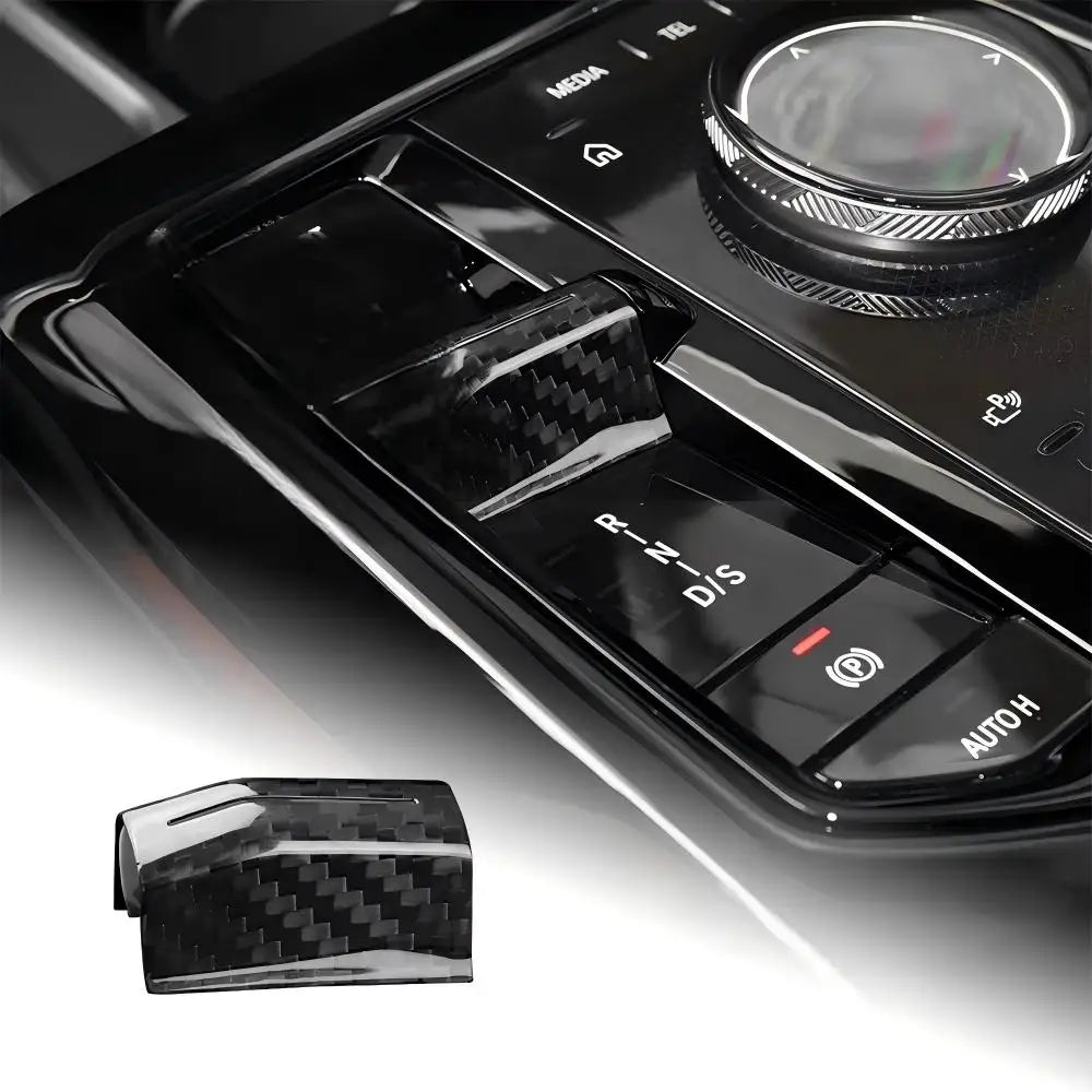 For BMW X3 G45 M3 G80 2025 IX i20 2021-2025 i5 G60 5 Series G60 2024 2025 LHD Real Dry Carbon Fiber Car Gear Shift Knob Trim - detail view 7