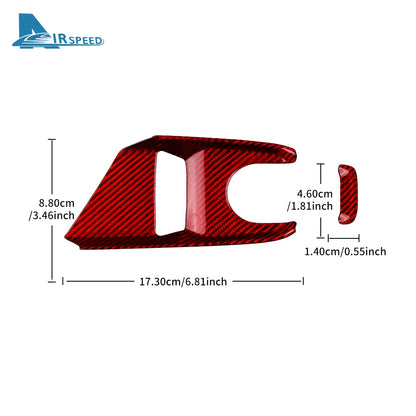 Real Hard Carbon Fiber Sticker For Chevrolet Corvette C8 2020 2021 2022 2023 Center Control Button Panel Interior Accessories