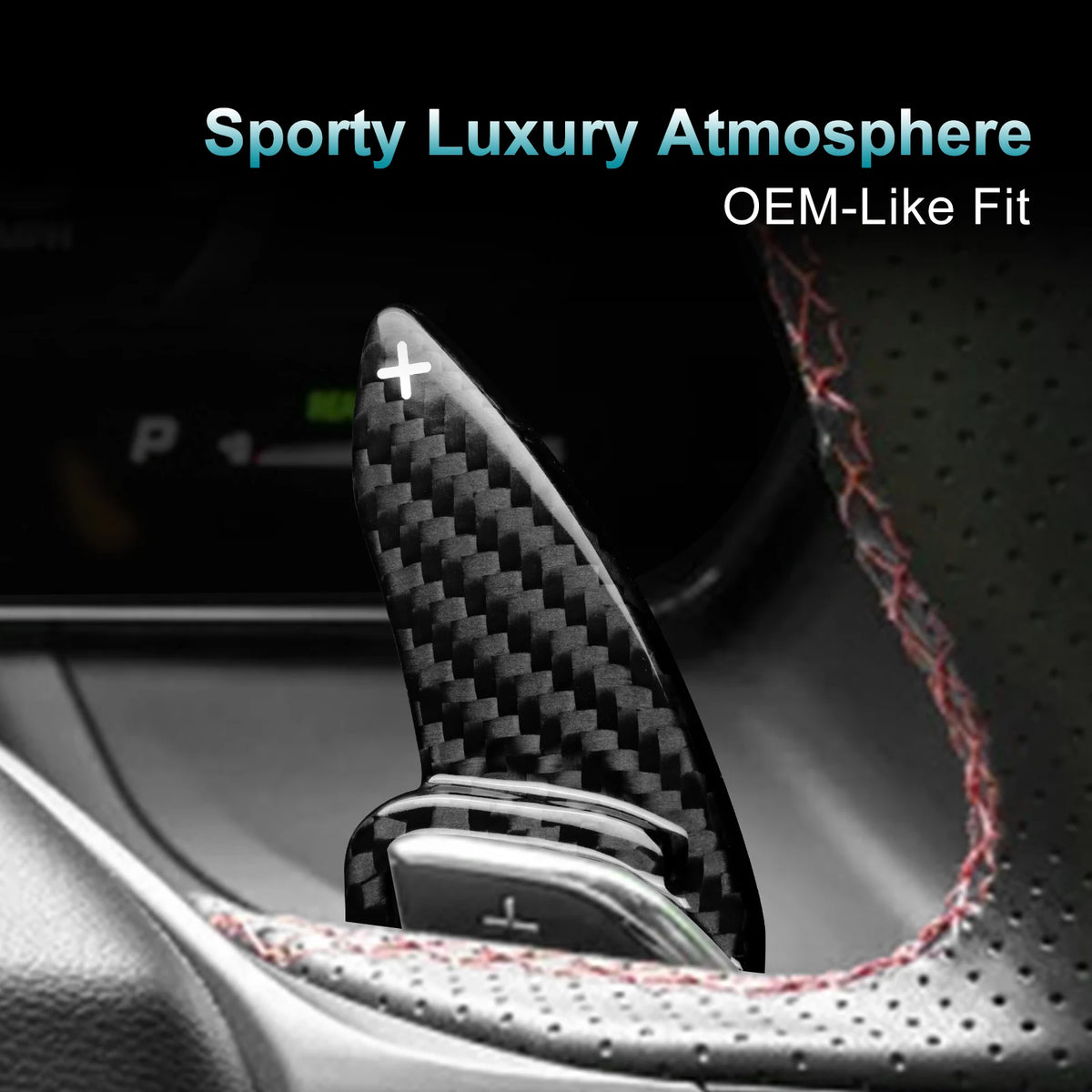 Sticker For Dodge Charger 2024 2025 2026 2027 Car Steering Wheel Paddle Shifter Real Hard Dry Carbon Fiber Interior Accessories