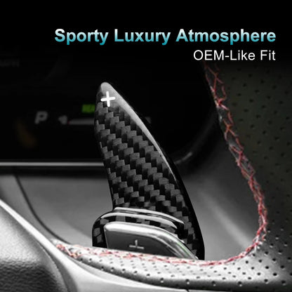 Sticker For Dodge Charger 2024 2025 2026 2027 Car Steering Wheel Paddle Shifter Real Hard Dry Carbon Fiber Interior Accessories