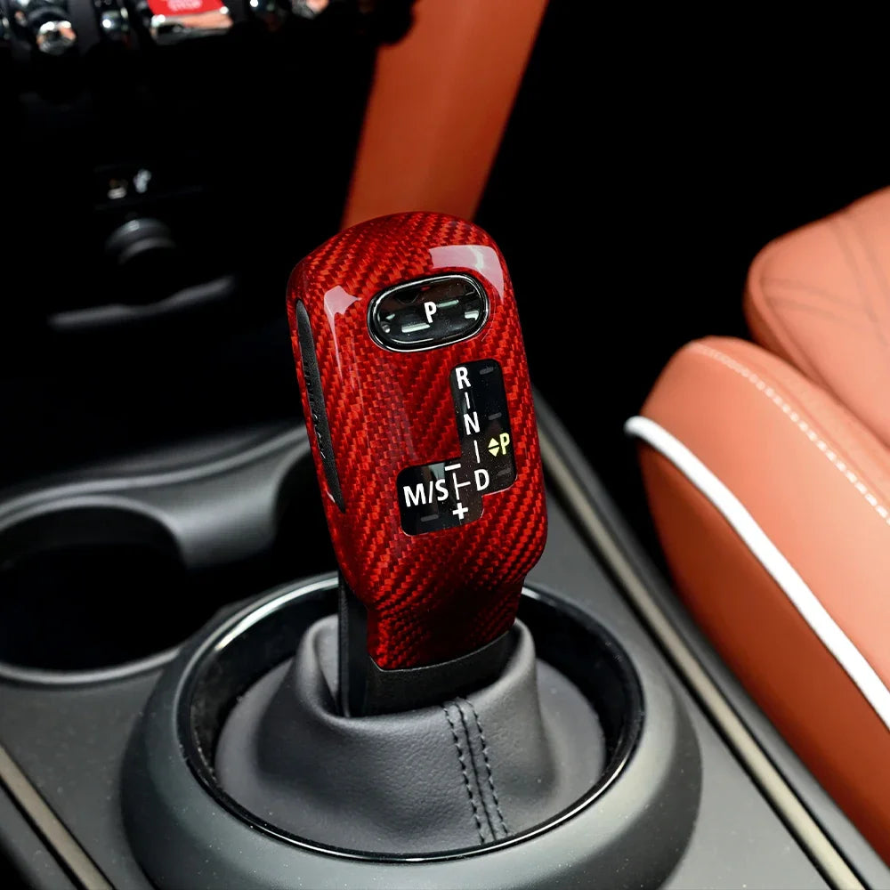 For BMW Mini Cooper F54 F55 F56 F57 F60 2020-2023 Countryman Real Carbon Fiber Car Gear Shift Knob Cover Sticker Interior Trim - product view