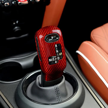 For BMW Mini Cooper F54 F55 F56 F57 F60 2020-2023 Countryman Real Carbon Fiber Car Gear Shift Knob Cover Sticker Interior Trim