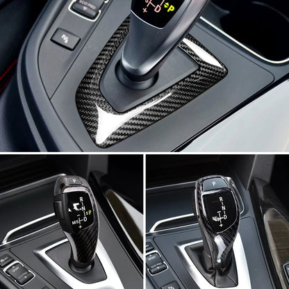 Real Carbon Fiber for BMW F30 F10 F15 F07 F20 F21 F22 F32 F34 F35 5GT Car Gear Shift Panel Frame Gear Knob Cover Head Trim