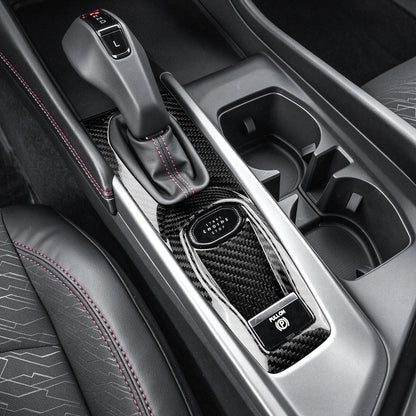 Sticker For Dodge Charger 2024 2025 2026 2027 Real Hard Dry Carbon Fiber Car Gear Shift Frame Panel Interior Accessories