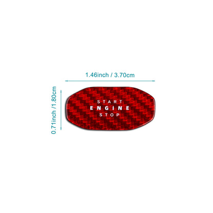 Sticker For Dodge Charger 2024 2025 2026 2027 Real Hard Dry Carbon Fiber Car Start Stop Button Frame Interior Accessories