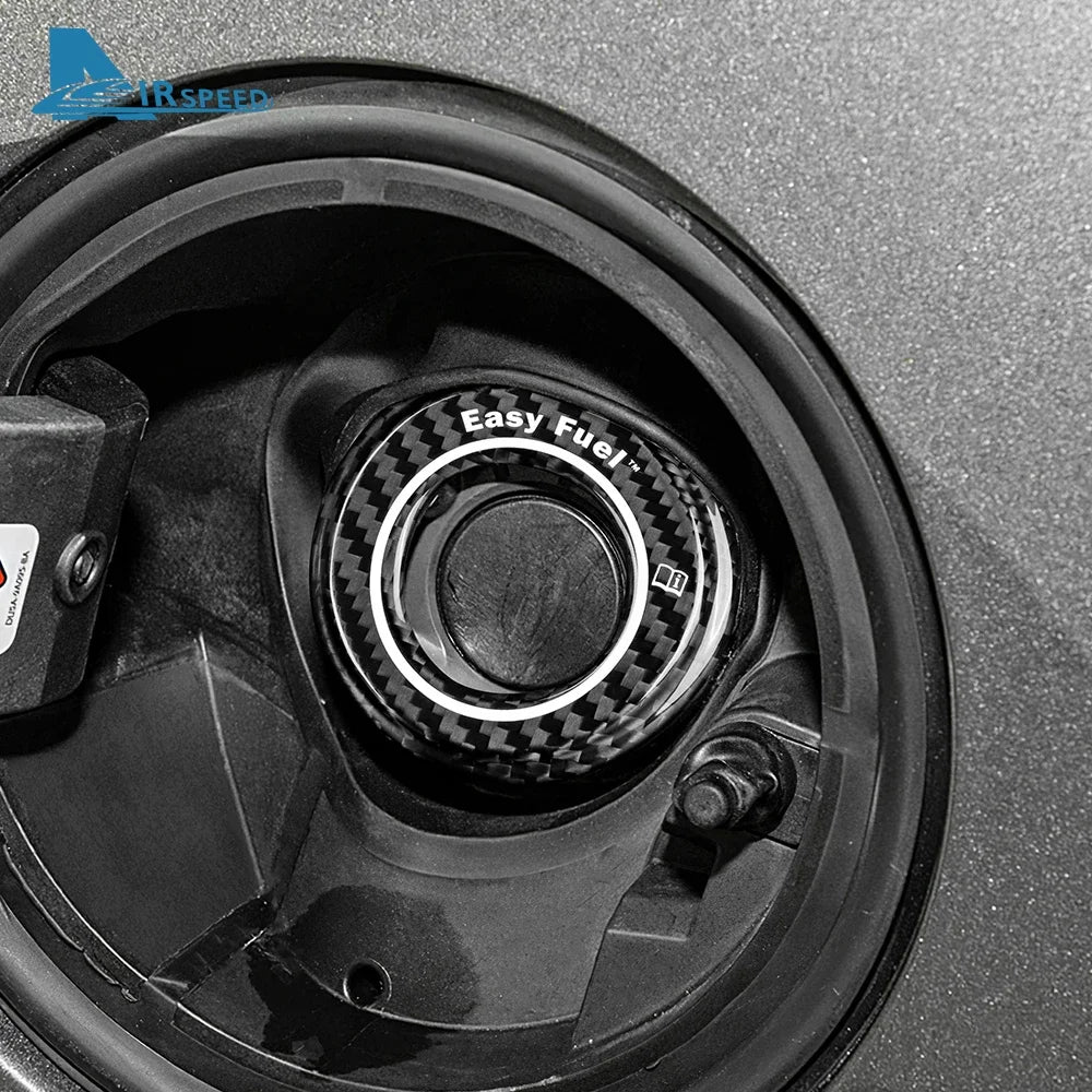 Real Hard Carbon Fiber Car Tank Cap Fuel Tank Cover for Ford Mustang 2024 2025 Sticker Exterior Decor Accessories