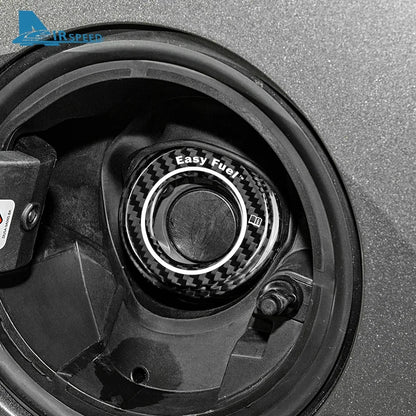Real Hard Carbon Fiber Car Tank Cap Fuel Tank Cover for Ford Mustang 2024 2025 Sticker Exterior Decor Accessories