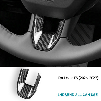 Sticker For Lexus ES AXZH21 AXZH26 XXZM21 XXZM26 2026-2027 Car Steering Wheel Bottom Real Hard Black Carbon Fiber Accessories