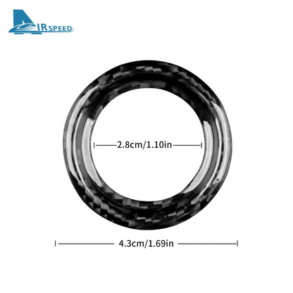 Real Hard Carbon Fiber Car Engine Start Button Ring Cover Trim Sticker For Chevrolet Corvette C8 2020 2021 2022 2023 Accessories