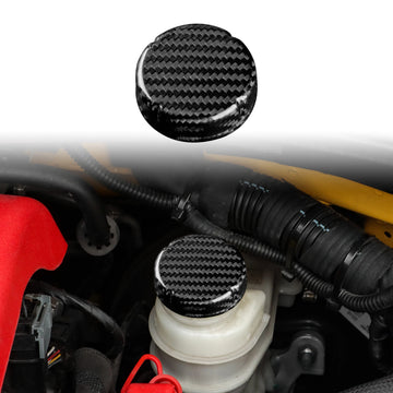 For Fiat 500 500C 2008 2009-2024 Abarth 595 595C 695 695C 2012-2024 Hard Dry Carbon Fiber Car Brake Fluid Tank Reservoir Cap