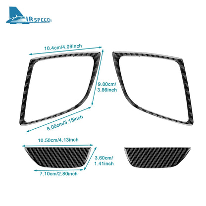 Real Carbon Fiber For Mazda 3 Axela 2014 2015 2016 2017 2018 LHD RHD Car Center Console Side Air Outlet Accessories Sticker