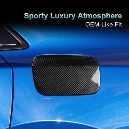 Sticker For Dodge Charger 2024 2025 2026 2027 LHD RHD Car Fuel Tank Cap Trim Real Hard Dry Carbon Fiber Exterior Accessories