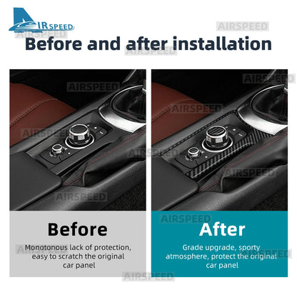 Real Soft Carbon Fiber For Mazda MX-5 MX5 Miata Roadster ND ND2 MK4 2015-2025/Fiat 124 2016-2020 Car Gear Shift Button Sticker