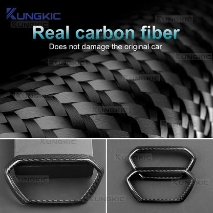 Hard Carbon Fiber Center Console Side Air Vent Frame Trim Cover For Seat Leon/Cupra Leon/Formentor 2021 2022 2023 2024 2025 2026 - detail view 6