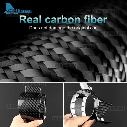 Real Dry Hard Carbon Fiber Sticker For Abarth 595 695 595C 695C 2012-2020 2021 2022 2023 2024 LHD Boost Gauge Cover Trim