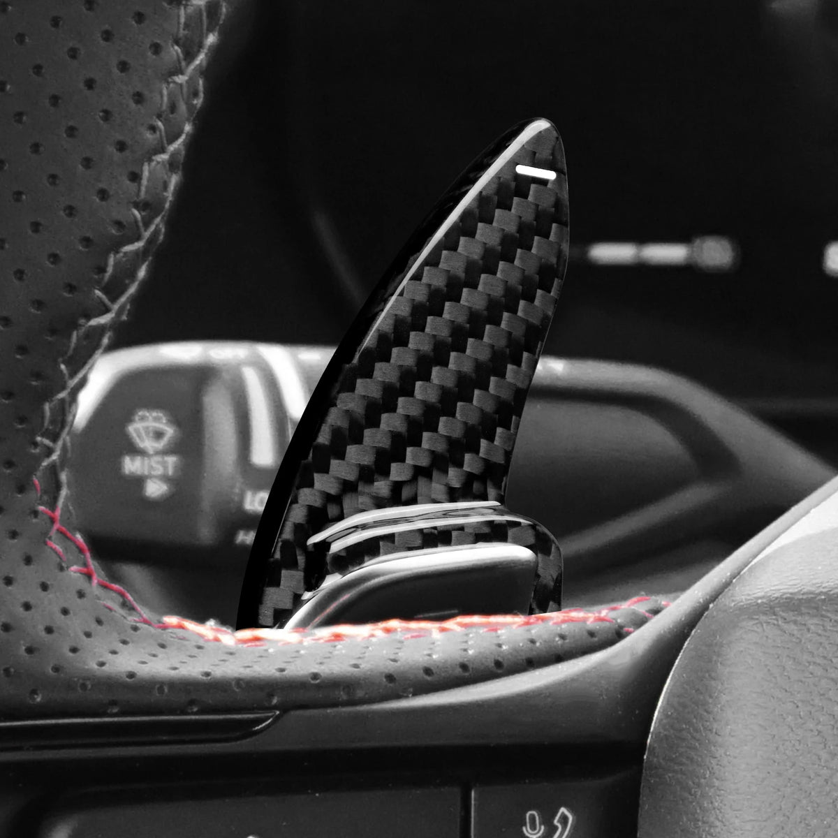 Sticker For Dodge Charger 2024 2025 2026 2027 Car Steering Wheel Paddle Shifter Real Hard Dry Carbon Fiber Interior Accessories