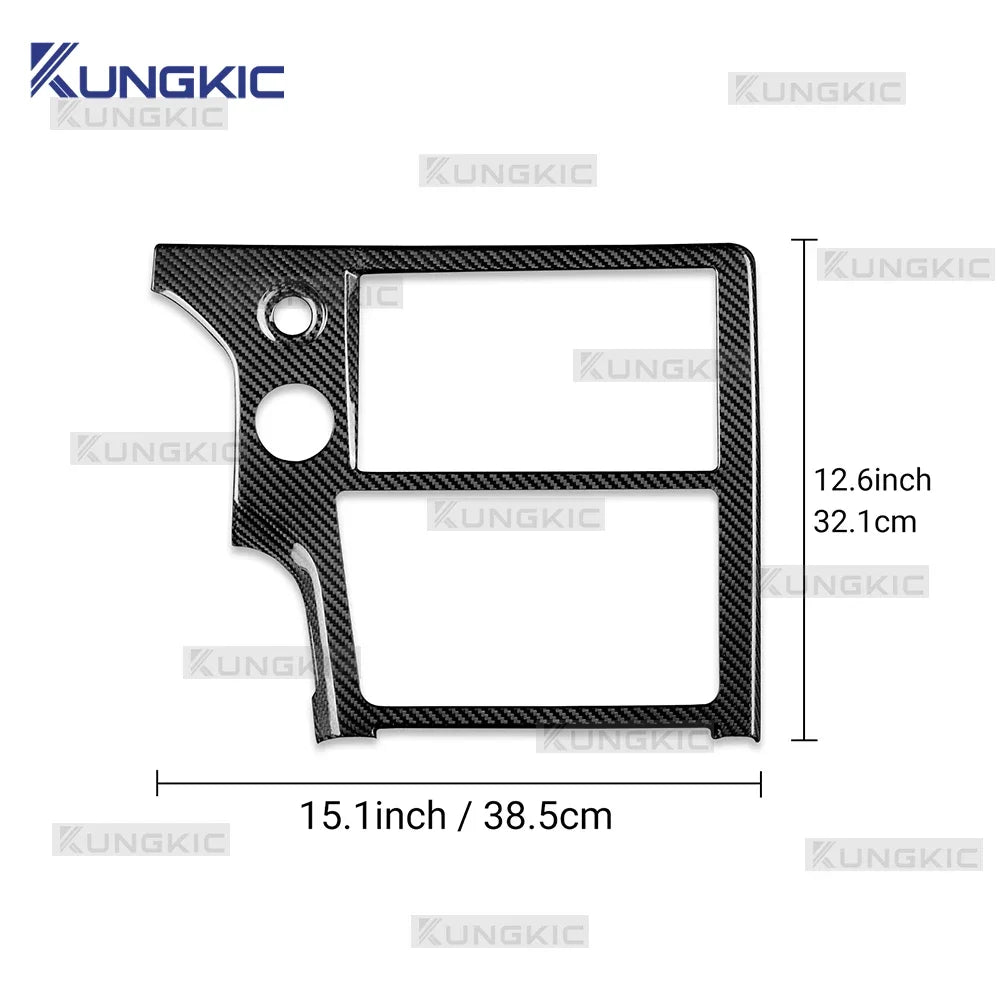 For 2025 2026 Toyota GR Yaris Hard Dry Carbon Fiber Center Console Navigation Screen Frame LHD Car Interior Trim Sticker - detail view 5
