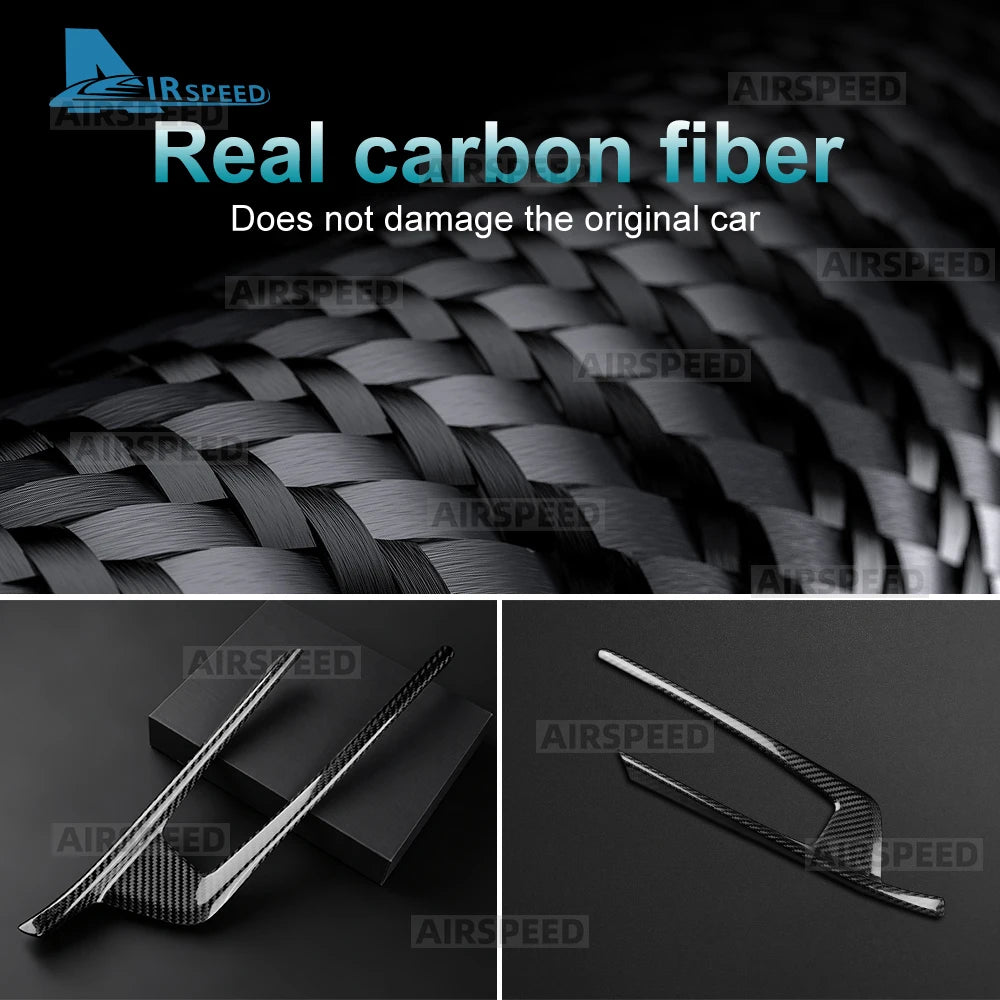 Real Hard Dry Carbon Fiber Sticker For Dodge Charger 2024 2025 2026 2027 Gear Shift Panel Frame Cover LHD Car Accessories