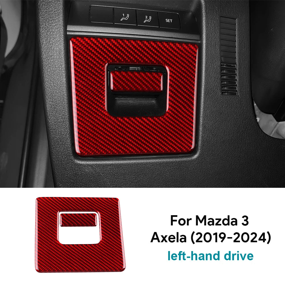 Real Soft Carbon Fiber Sticker For Mazda 3 BP Axela CX30 CX-30 2019 2020 2021 2022 2023 2024 2025 LHD Car Driver's Storage Box