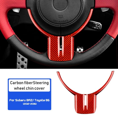 Real Dry Carbon Fiber Cover For Subaru BRZ Toyota 86 2012-2016 Car Steering Wheel Panel Protective Cover Sticker Trim Interior - detail view 8