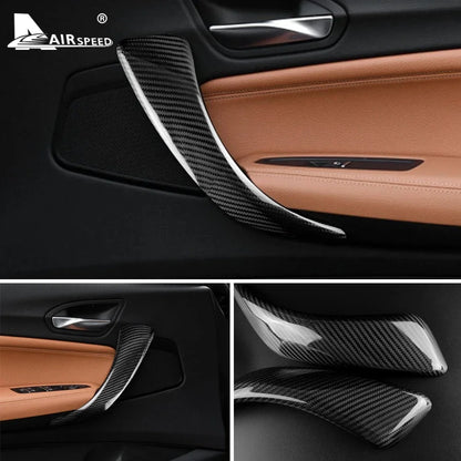 Dry Carbon Fiber For BMW 1 3 Series F20 F21 F30 F31 F34 F35 F36 Car Door Pull Handle Protective Cover Trim Interior Accessories