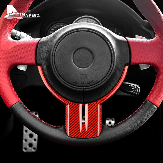 Real Dry Carbon Fiber Cover For Subaru BRZ Toyota 86 2012-2016 Car Steering Wheel Panel Protective Cover Sticker Trim Interior - product view