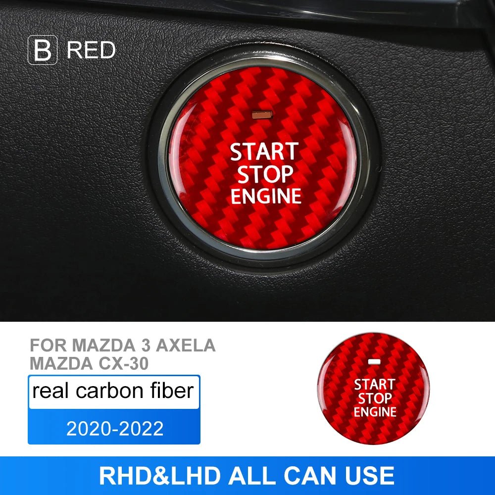 Real Hard Carbon Fiber Start Stop Engine Cover For Mazda 3 Axela BP 2020 2021 2022 2023 2024 2025 Car For Mazda CX-30 2020-2025 - detail view 7