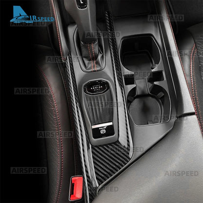 Real Hard Dry Carbon Fiber Sticker For Dodge Charger 2024 2025 2026 2027 Gear Shift Panel Frame Cover LHD Car Accessories